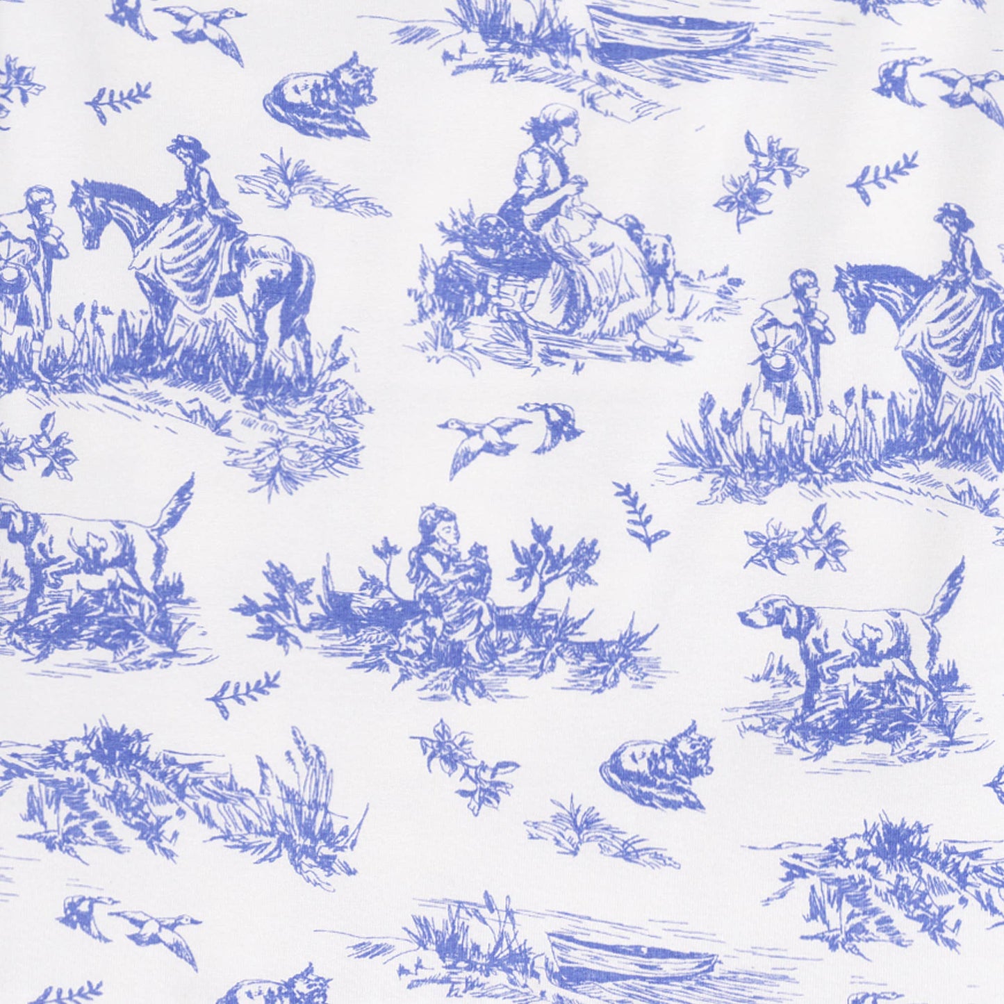 Toile de Jouy Bamboo Zippered Romper