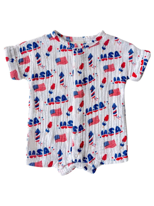Muslin Henley Shortall, 4th of July