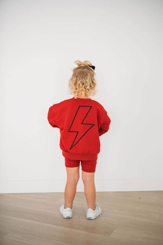 RED Lightning Bolt Sweatshirt Set