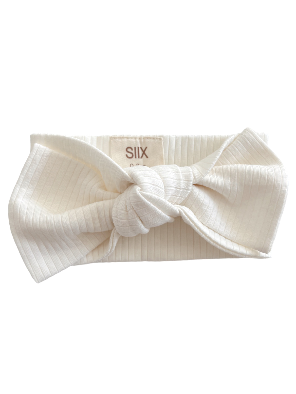 Ivory Organic Ribbed Bow
