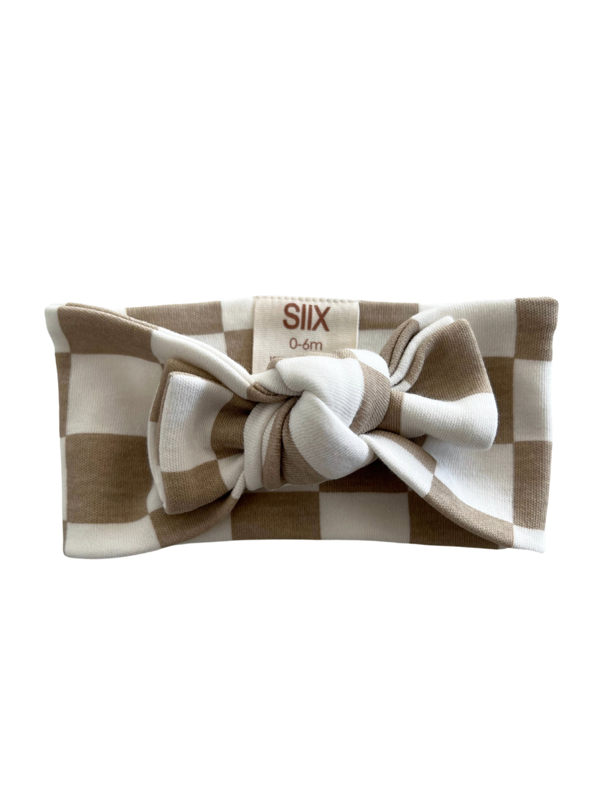 Tiramisu Checkerboard / Organic Bow (Baby - Kids)