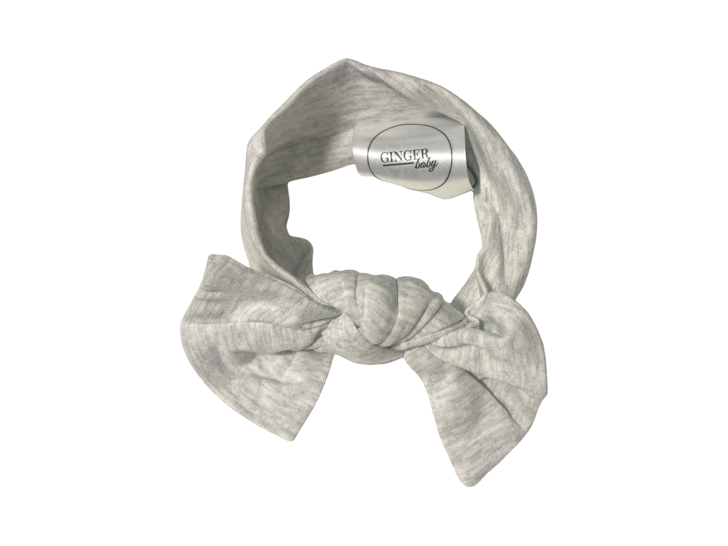 Bamboo Heathered Gray Bow Headband