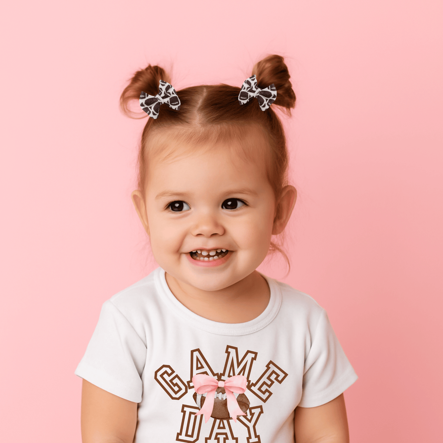 Football Bow Set Clips
