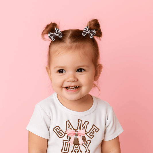 Football Bow Set Clips
