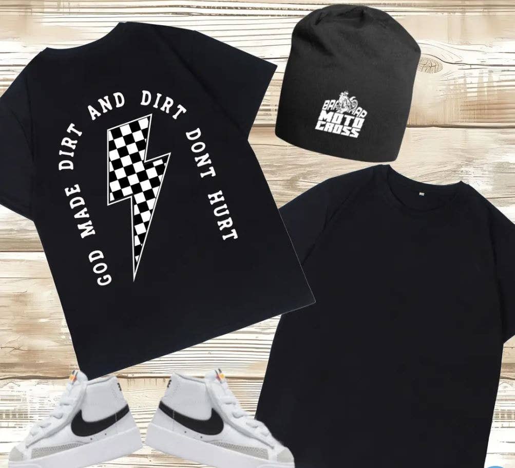 God Made Dirt Dirt Bike T-Shirt