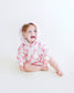 Hooded Bubble Baby Romper | Pink Bolts