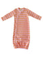 Pumpkin Stripe Pink / Organic Gown