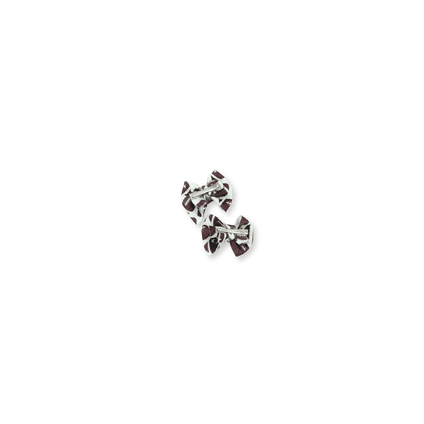 Football Bow Set Clips