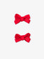 Girls Red Mini Bow Hair Clip Set