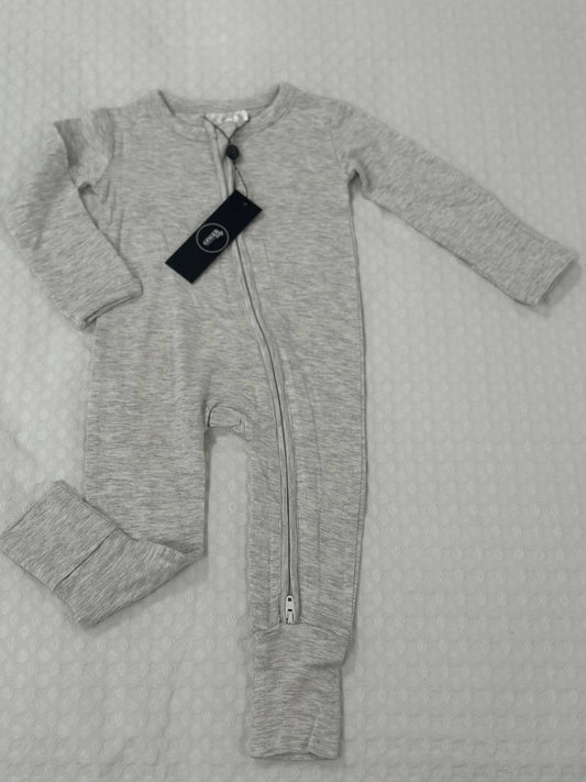 Bamboo Heathered Gray Zip Sleeper