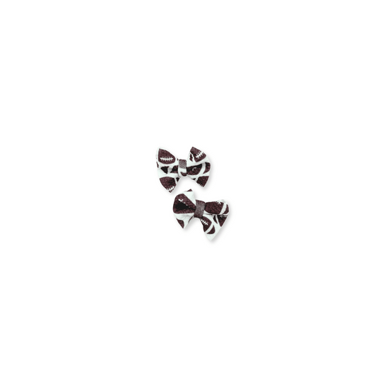 Football Bow Set Clips