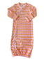 Pumpkin Stripe Pink / Organic Gown