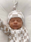 Tiramisu Checkerboard Organic Beanie