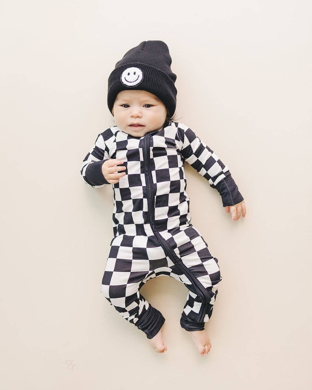 Smiley Baby & Kids Beanie | Black